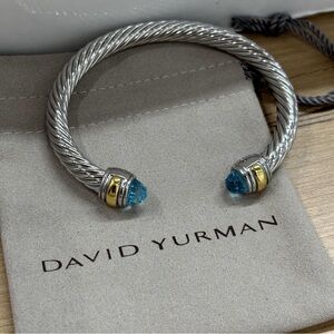 David Yurman 7MM blue onyx bracelet